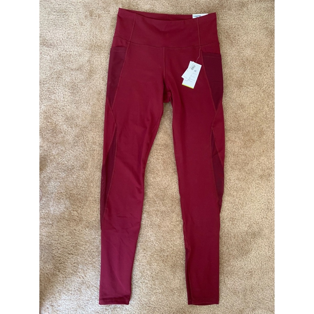 Burgundy Active Workout Leggings